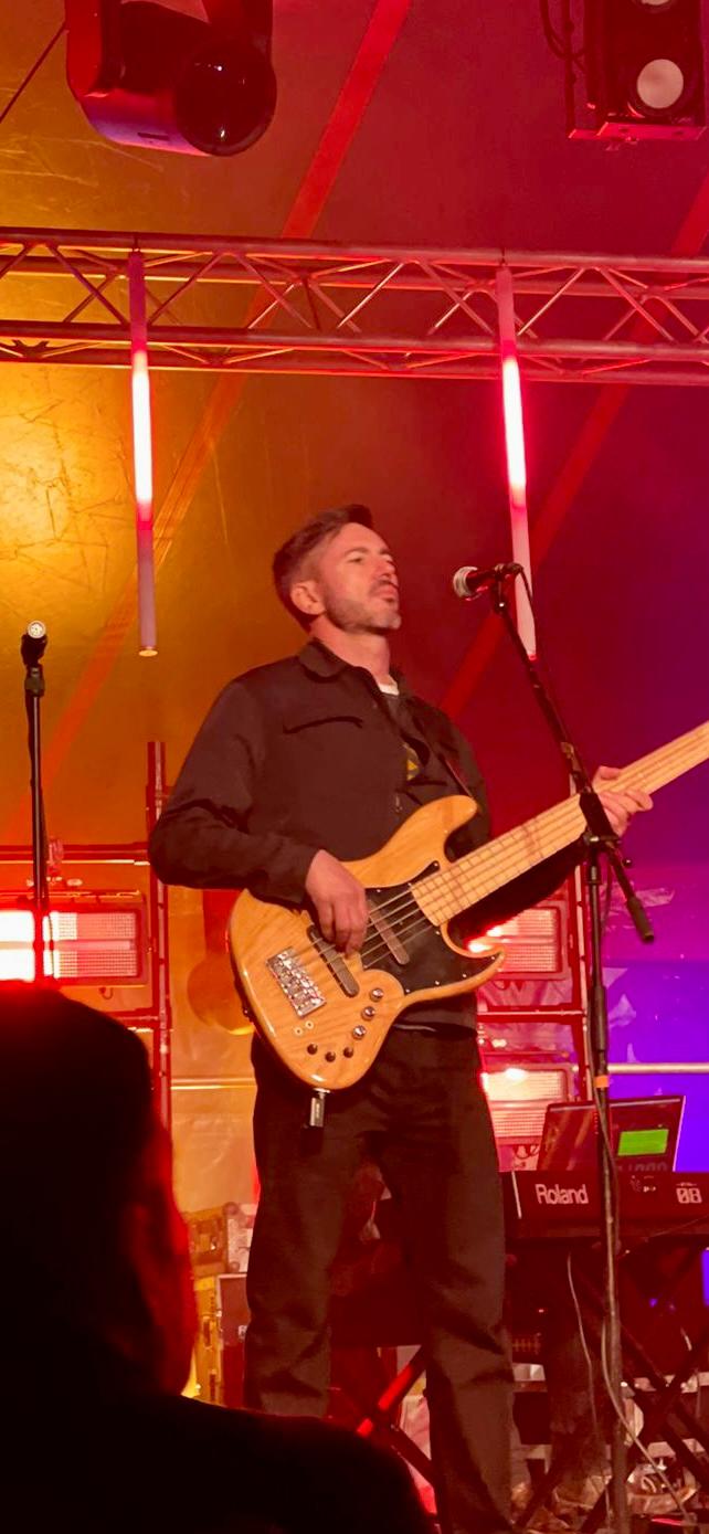 Close-up of guitarist solo